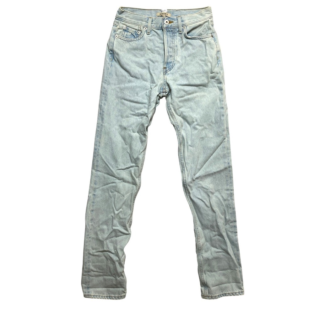 YEEZY SEASON 5 Jeans Womens Size 24 Light Wash Denim Straight Leg Made In USA